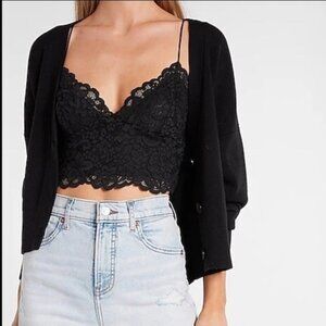 Express Allover Lace Cropped Cami